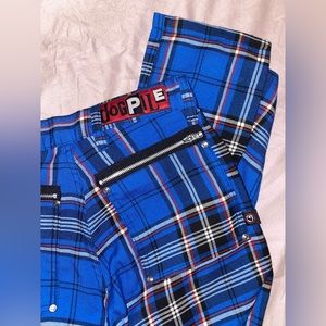 Vintage Blue Black Red White Tartan Plaid Punk Pants by DogPile
